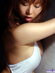 Lovely Japanese teen model has a hot ass and a nice set of tits